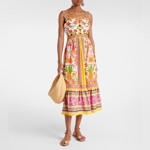 FARM Rio ARARAIS OFF-WHITE MIDI DRESS